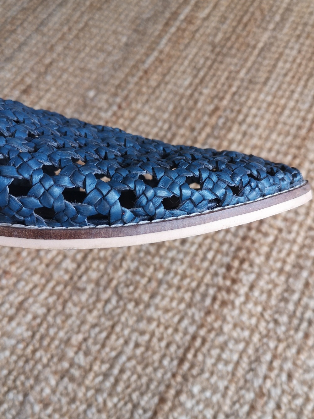 Free People blue woven leather flats - Picture 6 of 15